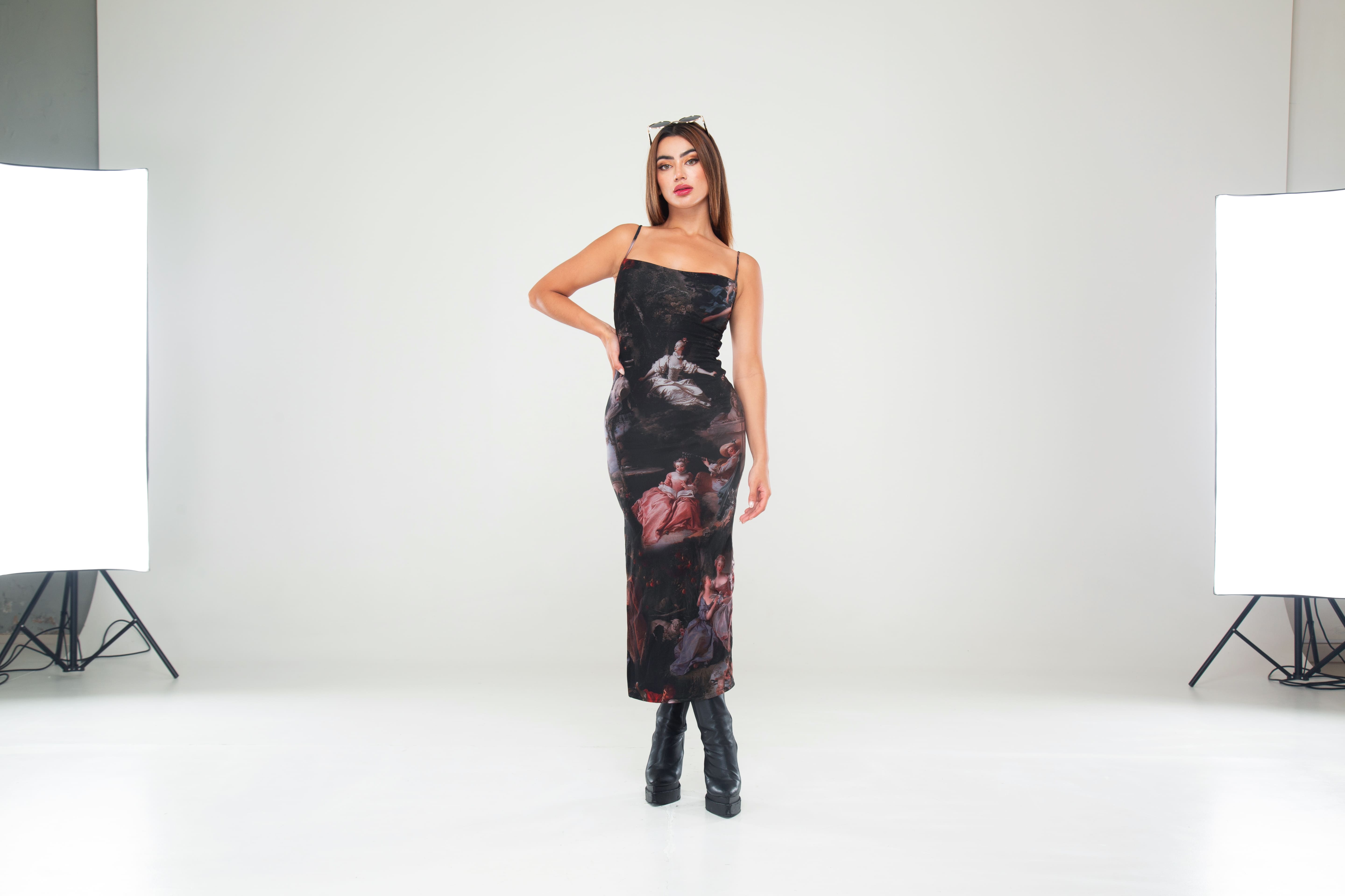 Vestido gotico tiras