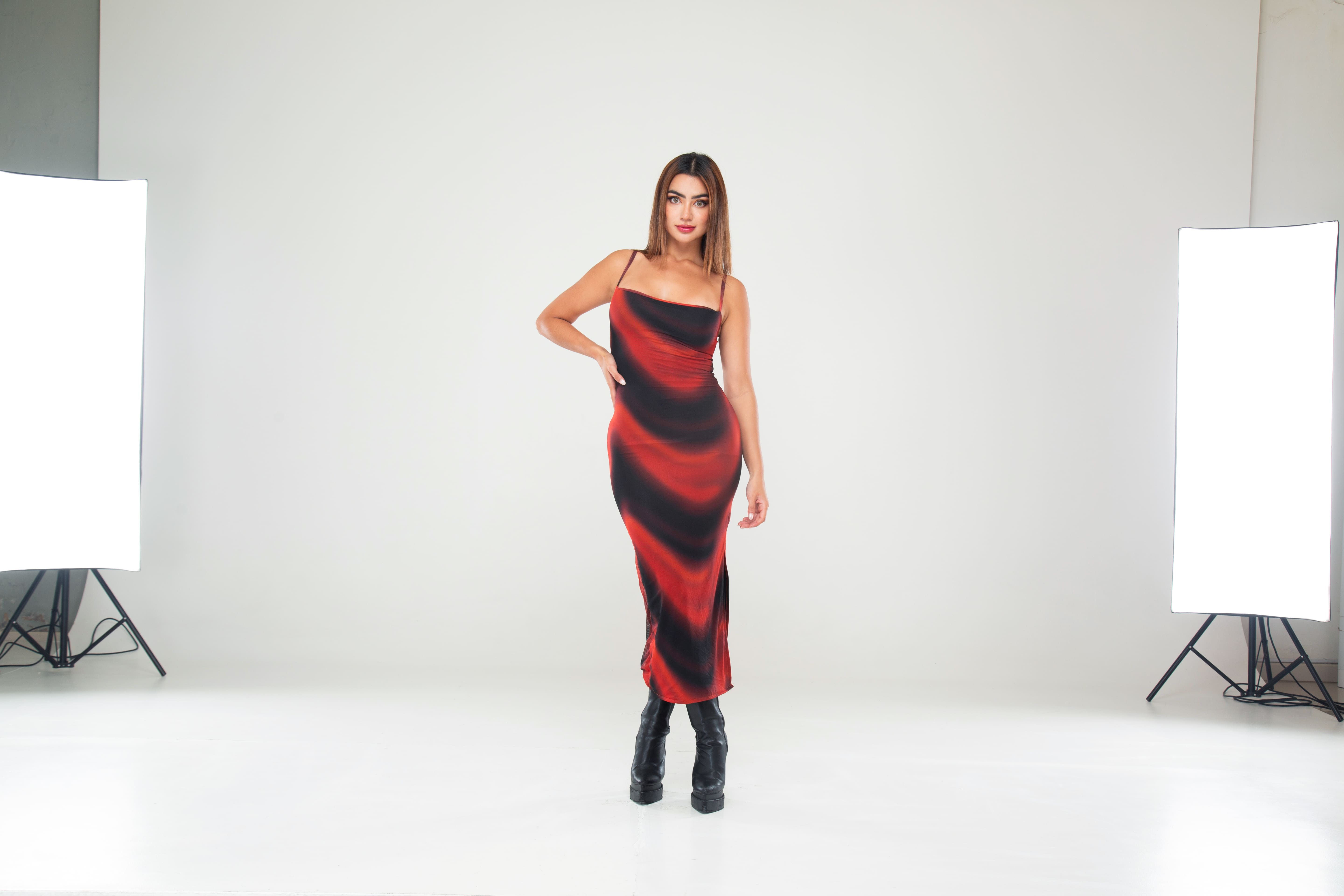 Vestido gotico tiras