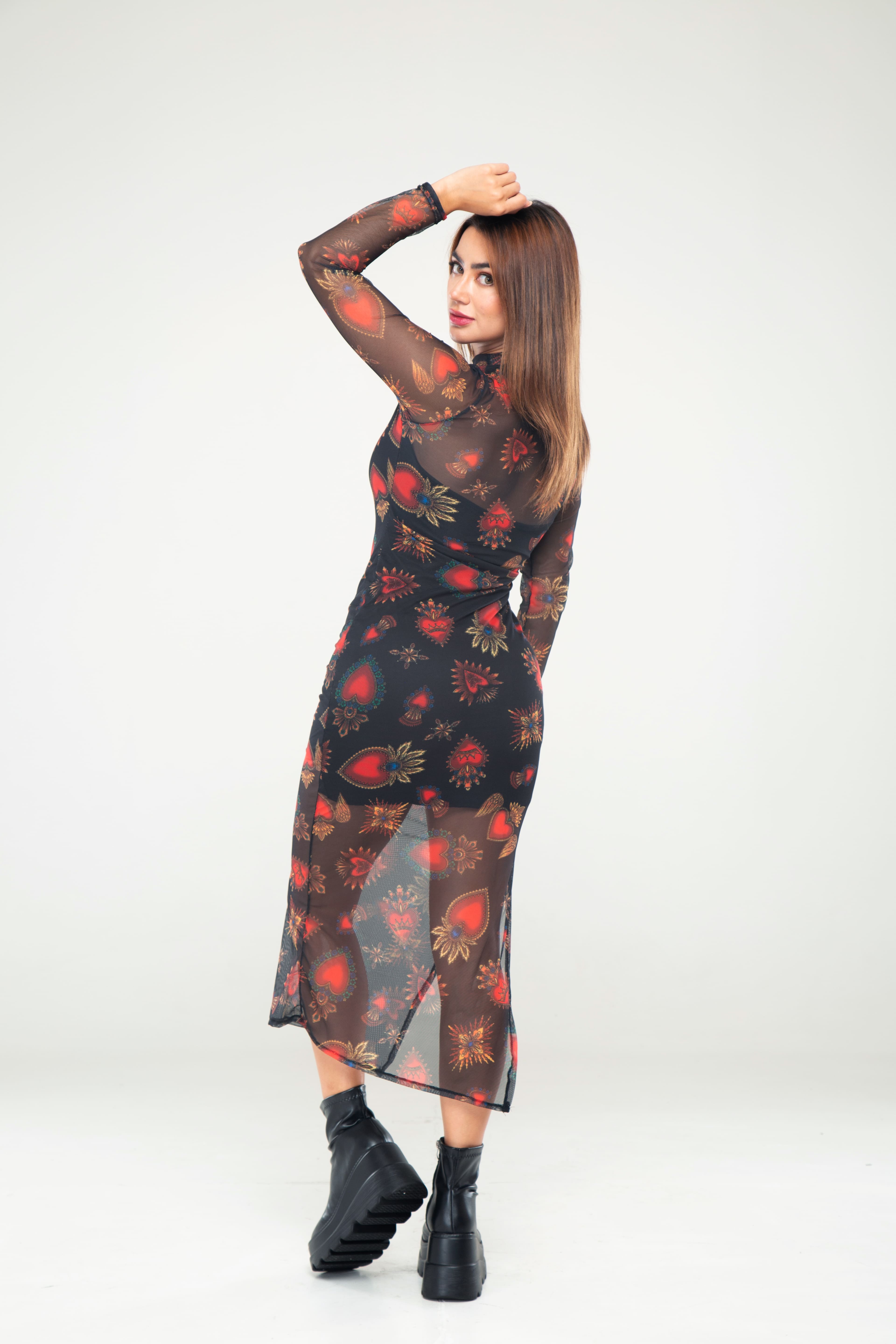 Vestido gotico manga larga