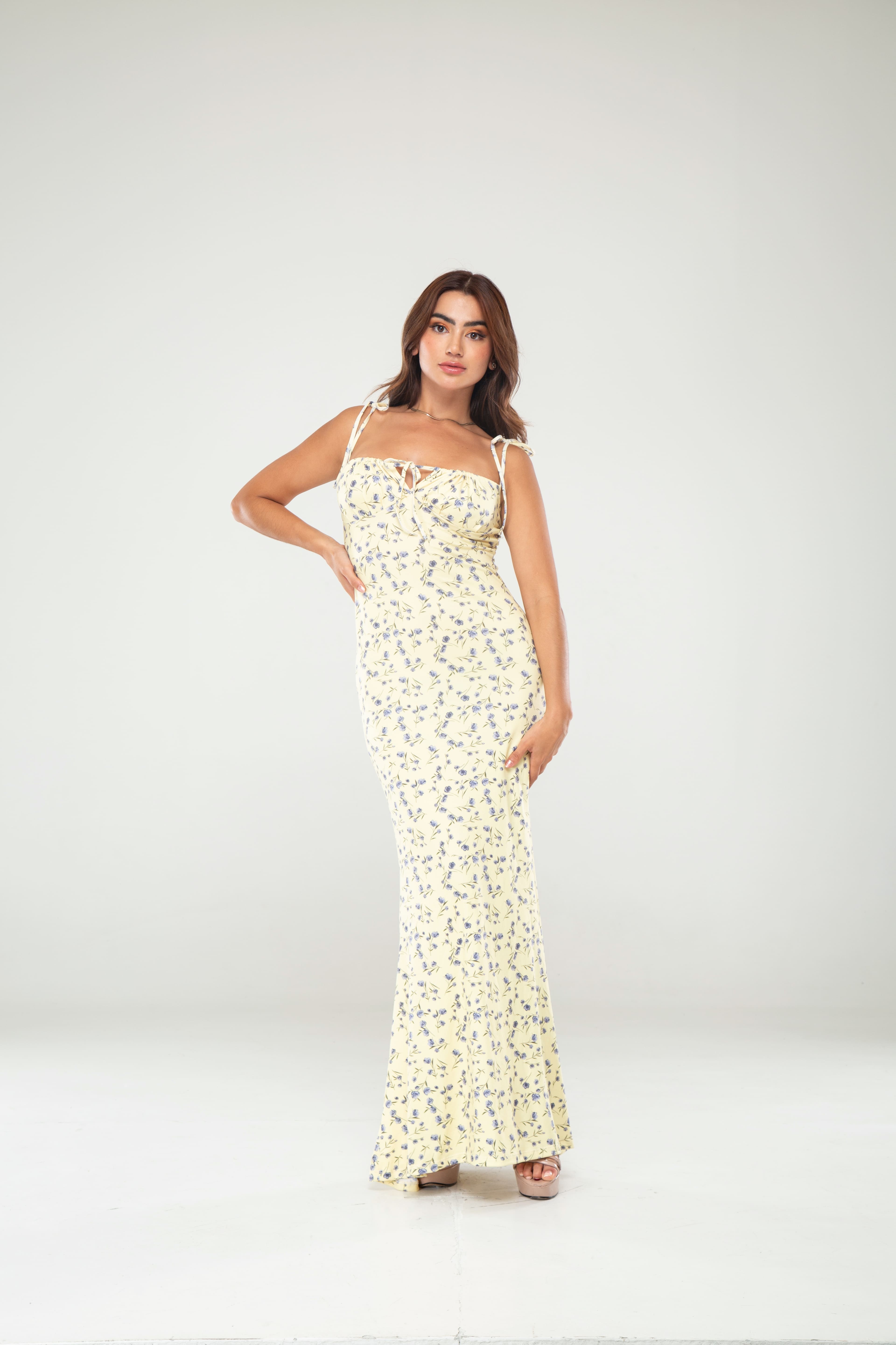 Vestido Primavera drapeado